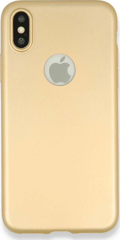 iPhone X Kılıf First Silikon - Gold-(5796)