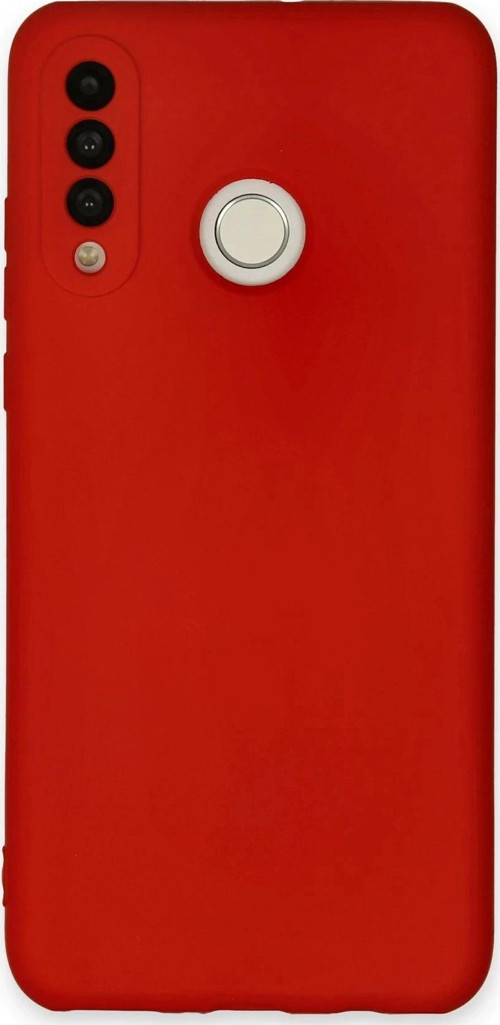 Huawei P30 Lite Kılıf Nano içi Kadife Silikon - Kırmızı-(5796)