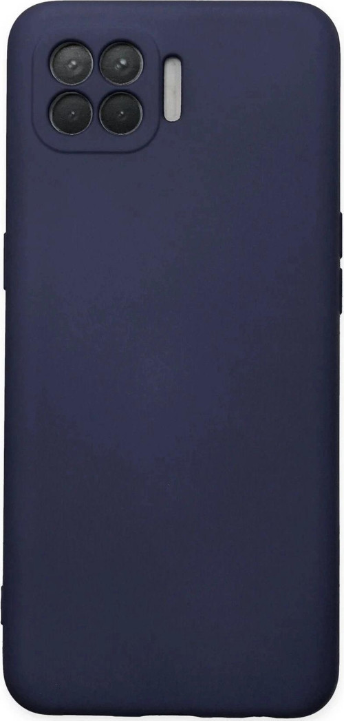 Oppo Reno 4 Lite Kılıf Nano içi Kadife Silikon - Lacivert-(5796)