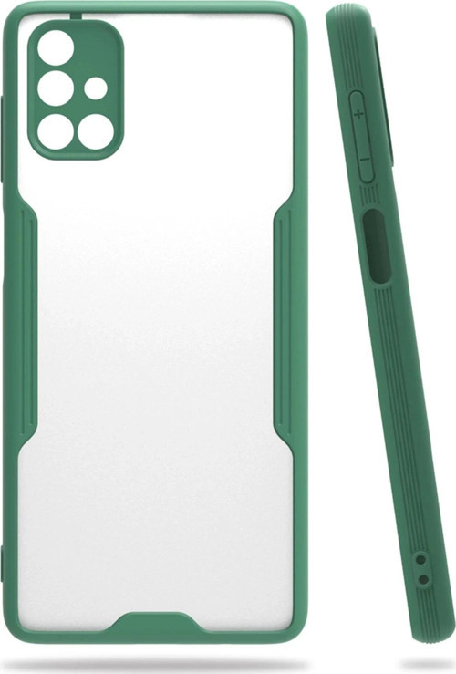 Samsung Galaxy M51 Kılıf Platin Silikon - Yeşil-(5796)