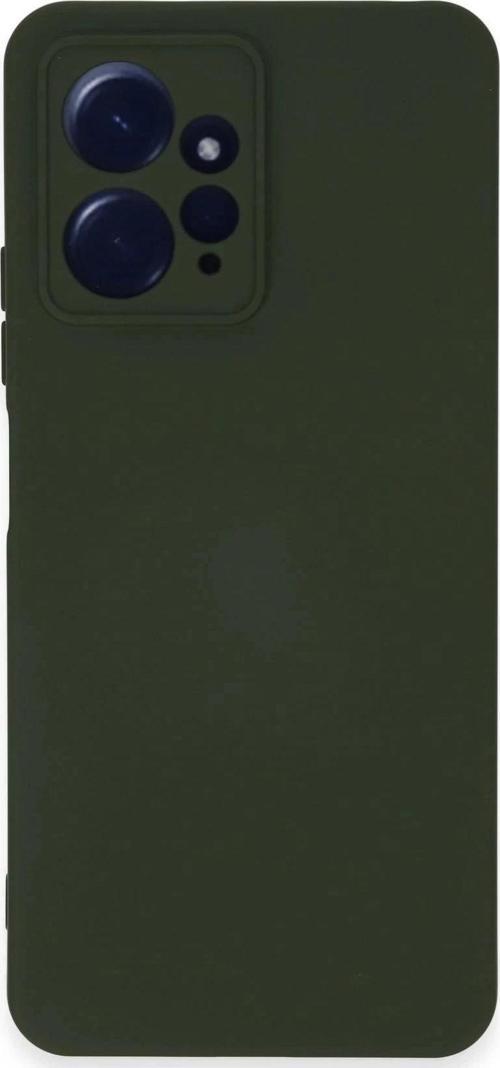 Xiaomi Redmi Note 12 4G Kılıf Nano içi Kadife Silikon - Koyu Yeşil-(5796)