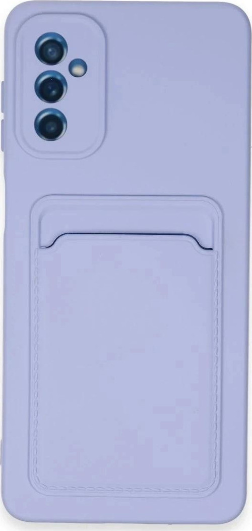 Samsung Galaxy A14 4G Kılıf Kelvin Kartvizitli Silikon - Lila-(5796)