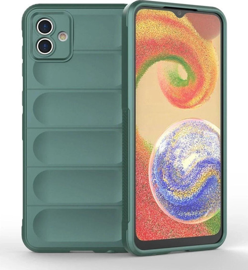 Samsung Galaxy A04E Kılıf Optimum Silikon - Koyu Yeşil-(5796)