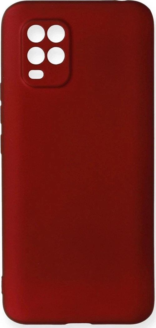 Xiaomi Mi 10 Lite Kılıf First Silikon - Bordo-(5796)