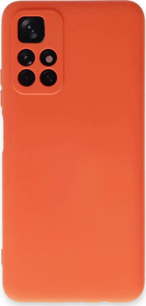 Xiaomi Redmi Note 11T Kılıf Nano içi Kadife Silikon - Turuncu-(5796)