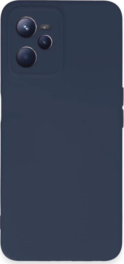 Realme C35 Kılıf Nano içi Kadife Silikon - Lacivert-(5796)