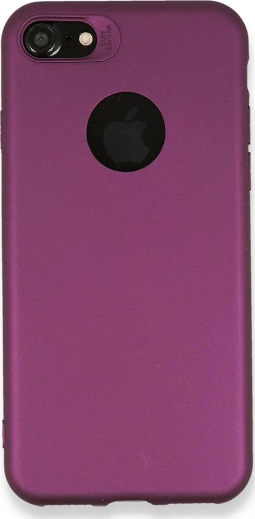 iPhone 7 Kılıf First Silikon - Mürdüm-(5796)