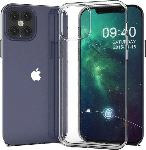 iPhone 12 Mini Kılıf Lüx Şeffaf Silikon-(5796)