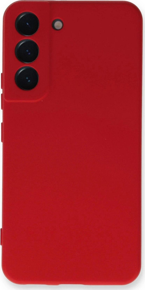 Samsung Galaxy S22 Plus Kılıf Nano içi Kadife Silikon - Kırmızı-(5796)