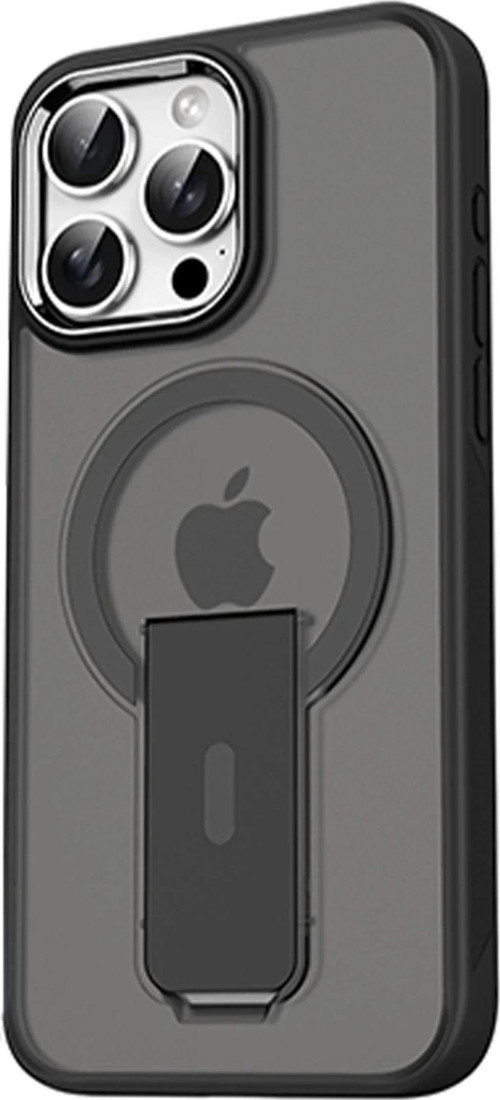 iPhone 14 Pro Tork Magsafe Standlı Kapak - Siyah-(5796)