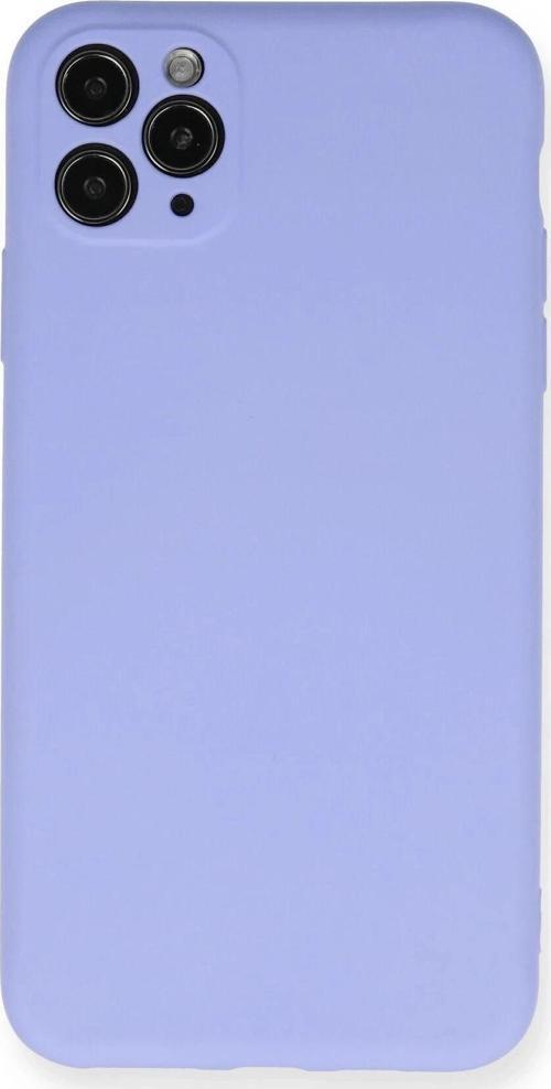 iPhone 11 Pro Max Kılıf Nano içi Kadife Silikon - Lila-(5796)