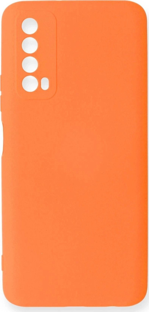 Huawei P Smart 2021 Kılıf Nano içi Kadife Silikon - Turuncu-(5796)