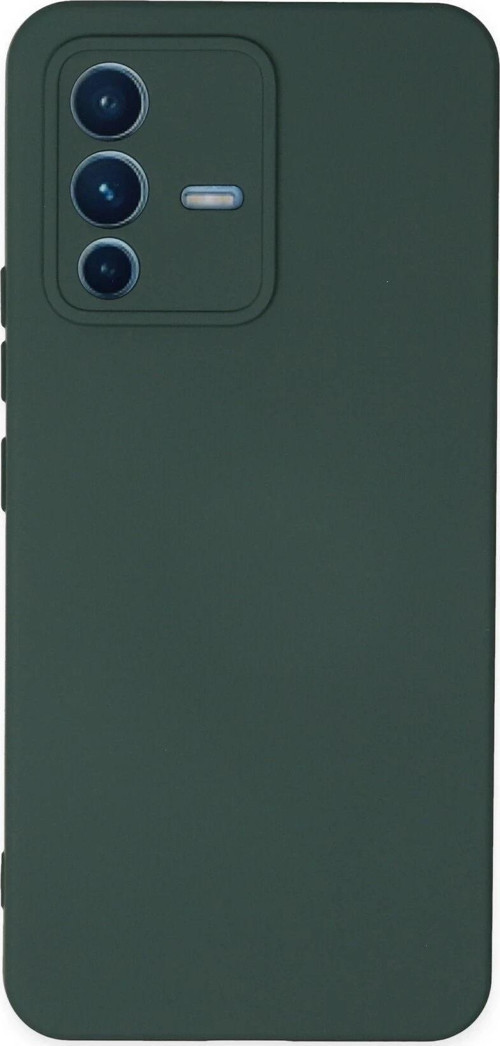 Vivo V23 5G Kılıf Nano içi Kadife Silikon - Koyu Yeşil-(5796)