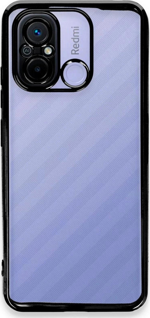 Xiaomi Redmi 12C Kılıf Lensli Silikon - Siyah-(5796)
