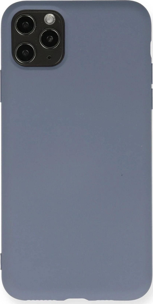 iPhone 11 Pro Max Kılıf Nano içi Kadife Silikon - Gri-(5796)