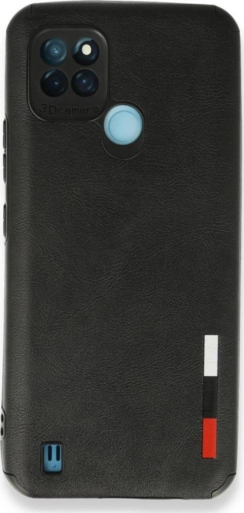 Realme C25Y Kılıf Loop Deri Silikon - Siyah-(5796)