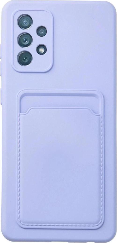 Samsung Galaxy A33 5G Kılıf Kelvin Kartvizitli Silikon - Lila-(5796)