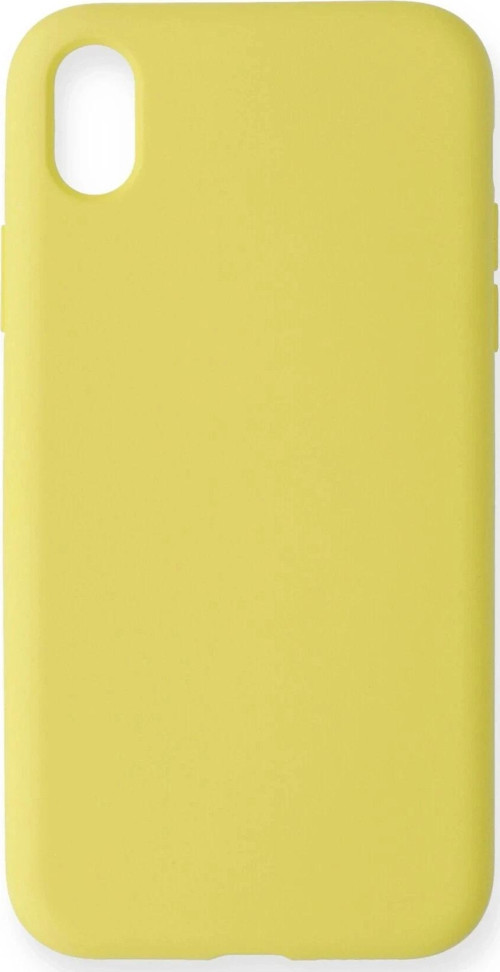 iPhone XR Kılıf Nano içi Kadife Silikon - Sarı-(5796)