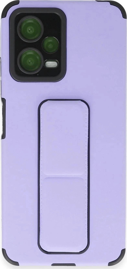 Xiaomi Poco X5 5G Kılıf Mega Standlı Silikon - Lila-(5796)