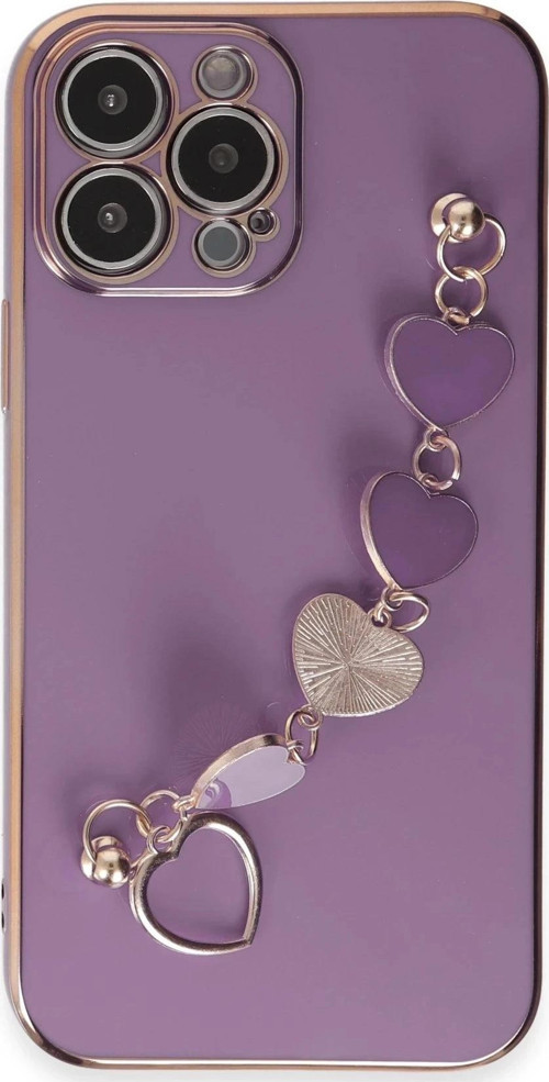 iPhone 13 Pro Kılıf Esila Silikon - Mor-(5796)