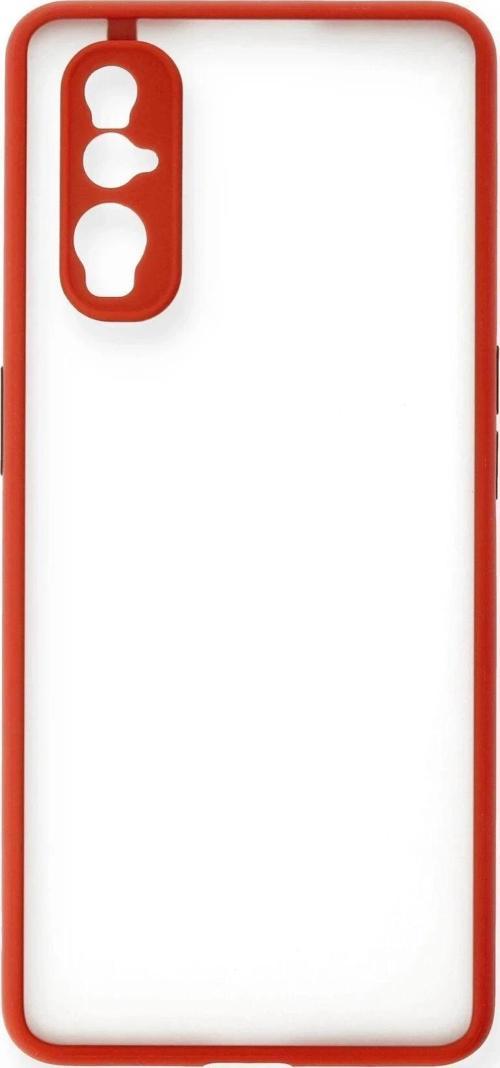 Oppo Find X2 Kılıf Montreal Silikon Kapak - Kırmızı-(5796)