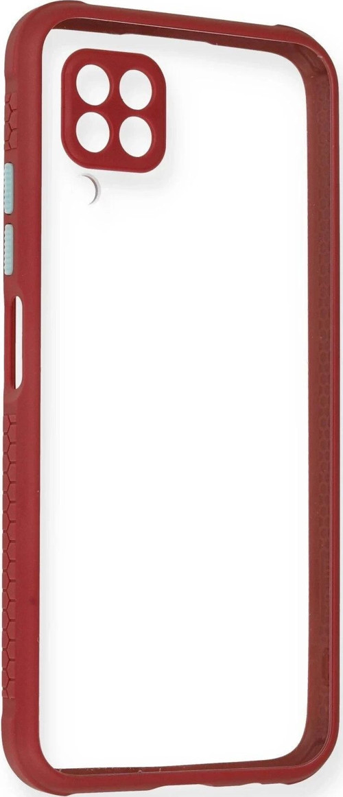 Huawei P40 Lite Kılıf Miami Şeffaf Silikon - Fuşya-(5796)