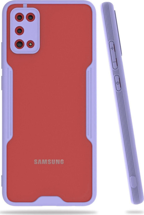 Samsung Galaxy A02S Kılıf Platin Silikon - Lila-(5796)