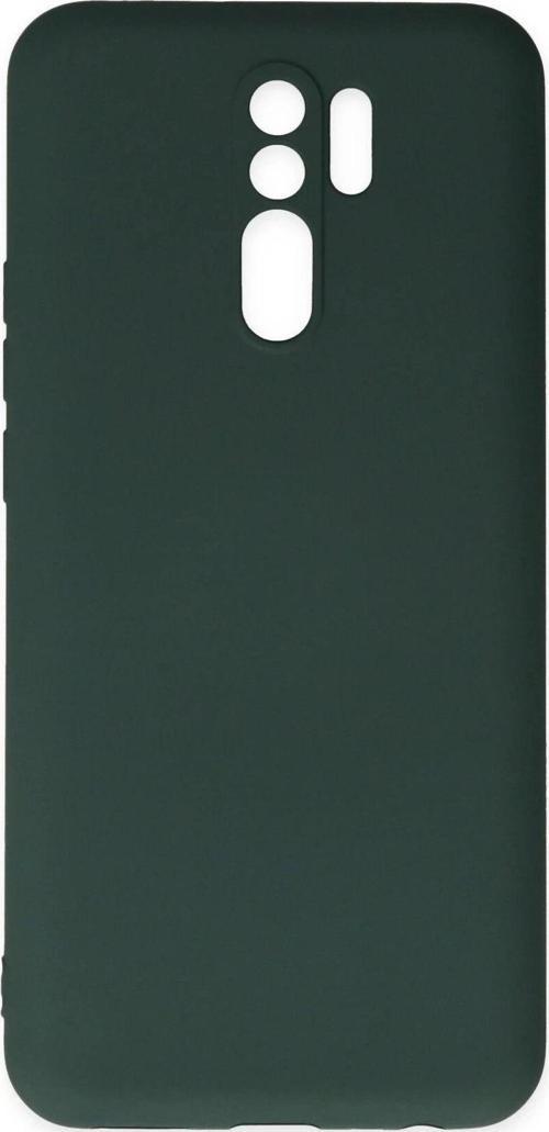 Xiaomi Redmi 9 Kılıf Nano içi Kadife Silikon - Koyu Yeşil-(5796)