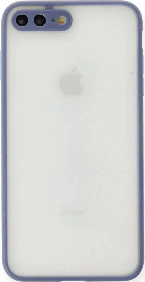 iPhone 7 Plus Kılıf Montreal Silikon Kapak - Gri-(5796)