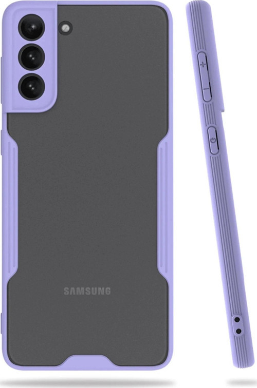 Samsung Galaxy S21 Plus Kılıf Platin Silikon - Lila-(5796)