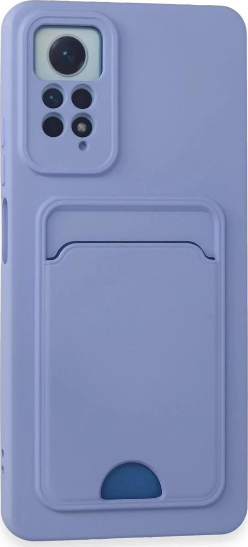Xiaomi Redmi Note 11 Pro Kılıf Kelvin Kartvizitli Silikon - Lila-(5796)