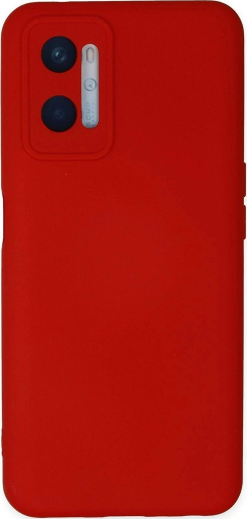 Oppo A96 Kılıf Nano içi Kadife Silikon - Kırmızı-(5796)