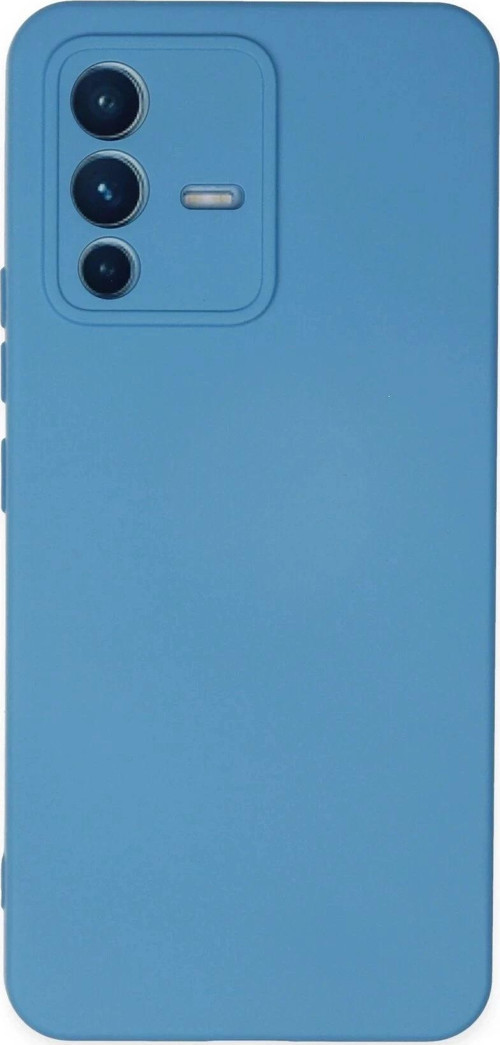Vivo V23 5G Kılıf Nano içi Kadife Silikon - Mavi-(5796)