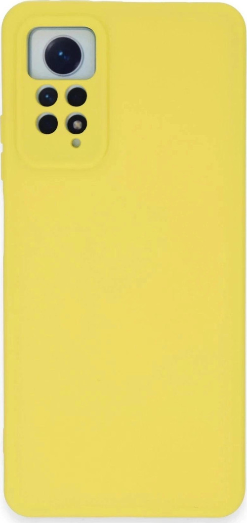 Xiaomi Redmi Note 12 Pro 4G Kılıf Nano içi Kadife Silikon - Sarı-(5796)
