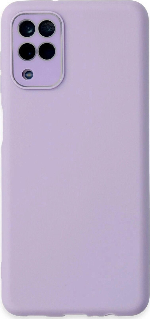 Samsung Galaxy A22 Kılıf Lansman Glass Kapak - Lila-(5796)