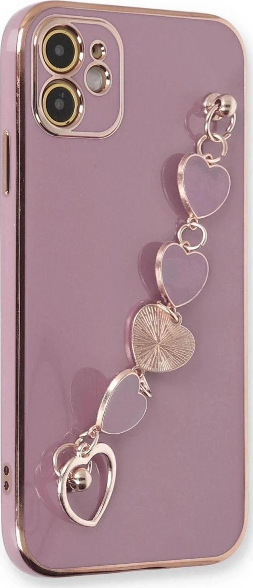 iPhone 12 Kılıf Esila Silikon - Mor-(5796)