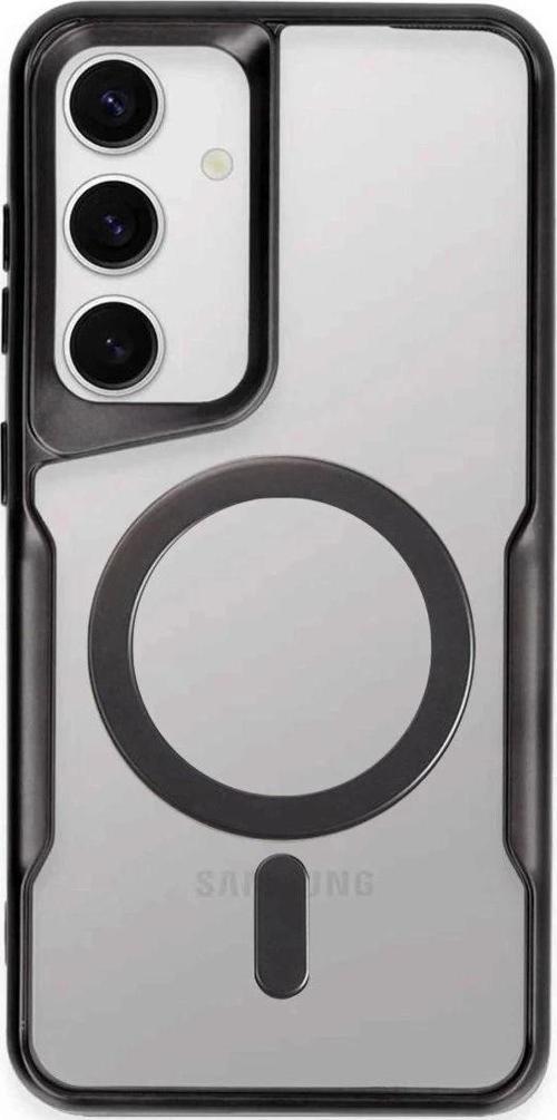 Samsung Galaxy S24 Kılıf Boyi Magsafe Silikon Kapak - Siyah-(5796)