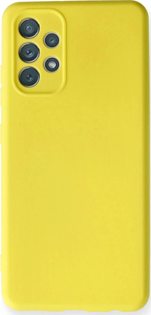 Samsung Galaxy A32 Kılıf Nano içi Kadife Silikon - Sarı-(5796)