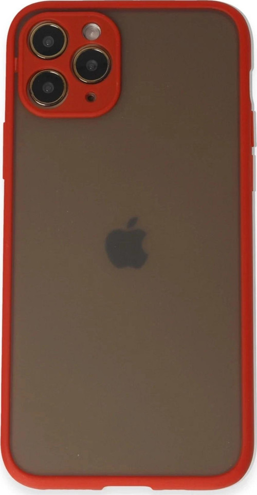 iPhone 11 Pro Kılıf Montreal Silikon Kapak - Kırmızı-(5796)