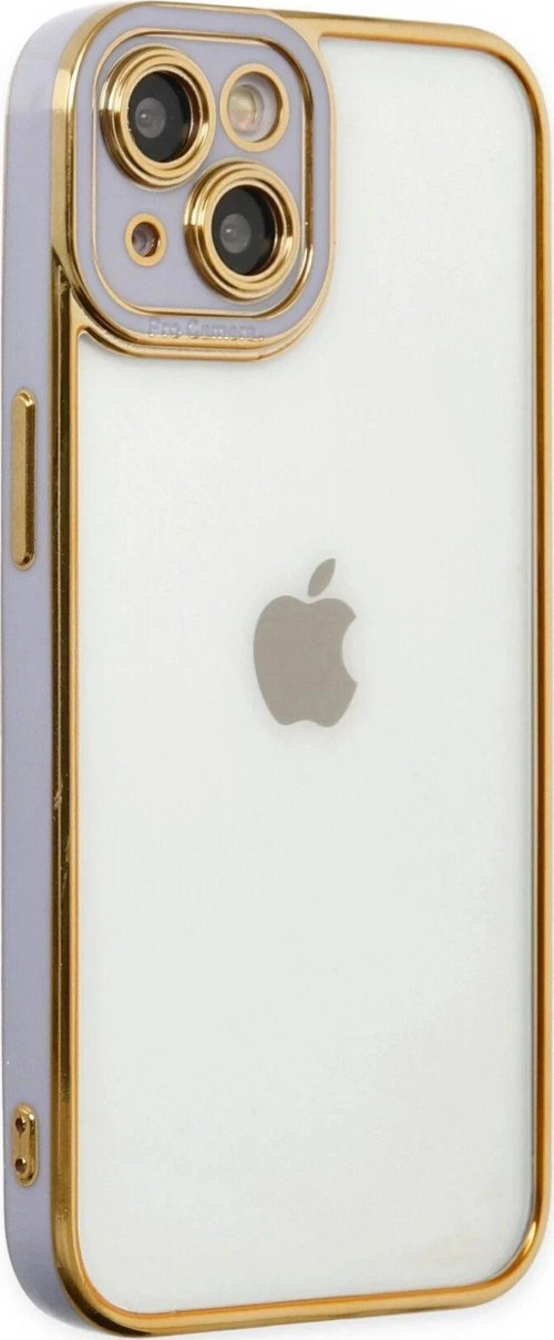 iPhone 14 Plus Kılıf Liva Lens Silikon - Lila-(5796)