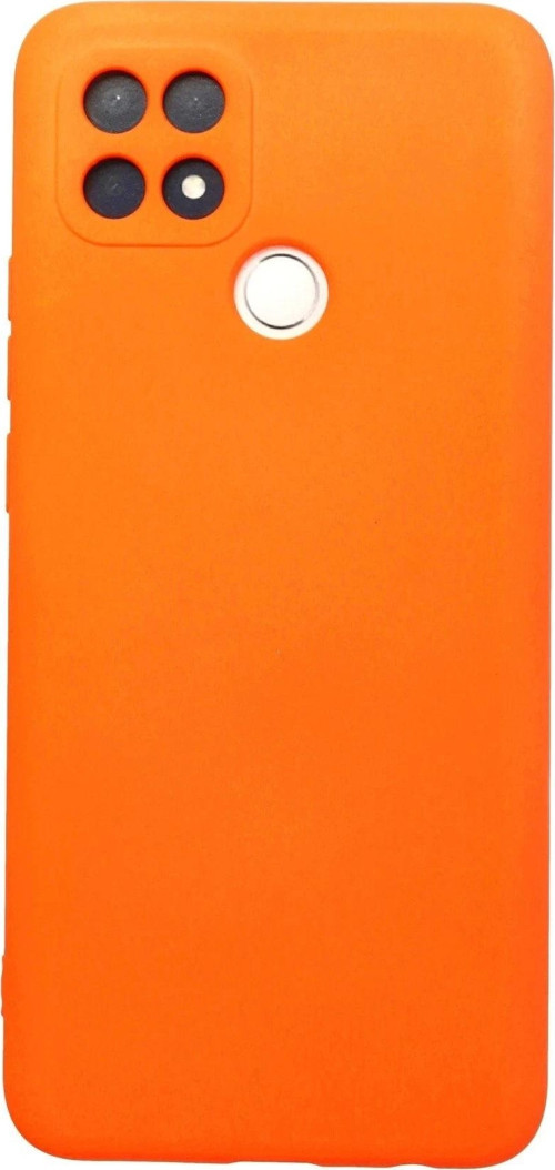 Oppo A15 Kılıf Nano içi Kadife Silikon - Turuncu-(5796)