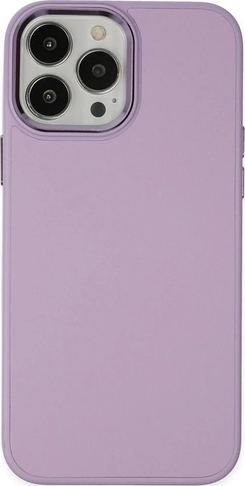 iPhone 13 Pro Kılıf Asya Deri Silikon - Lila-(5796)