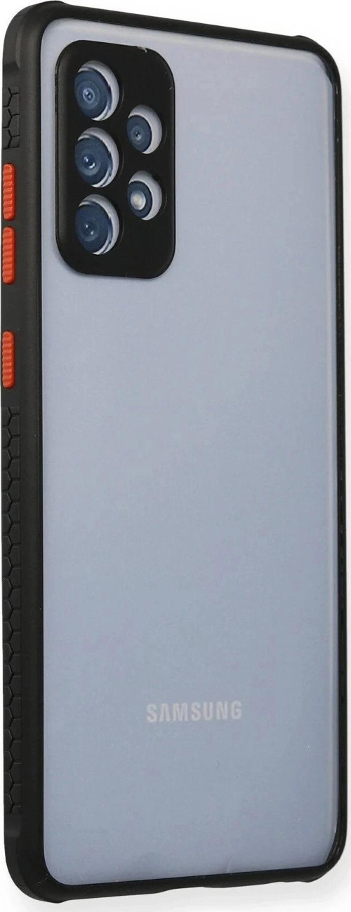 Samsung Galaxy A72 Kılıf Miami Şeffaf Silikon - Siyah-(5796)