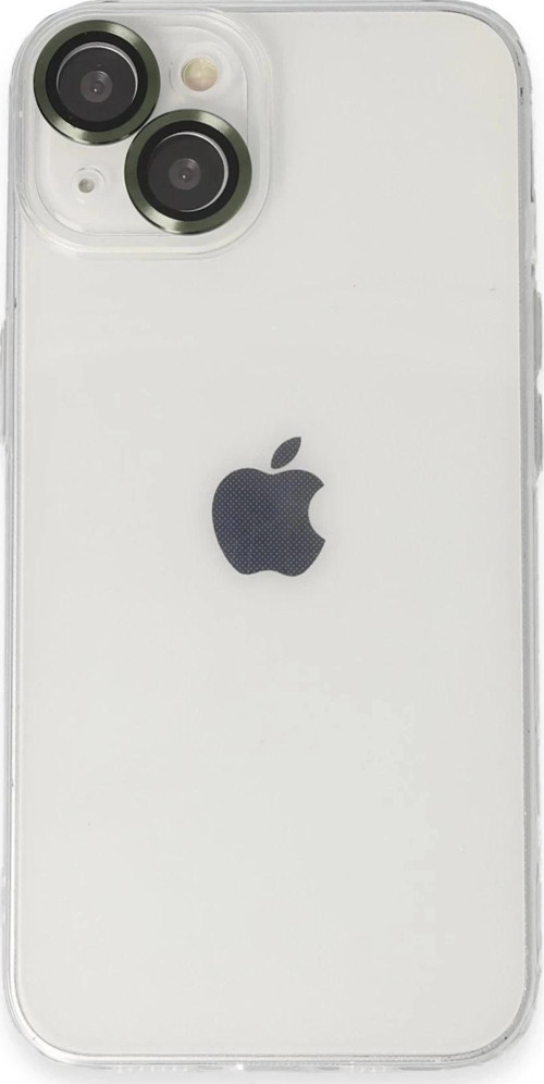 iPhone 14 Kılıf Luko Lens Silikon - Yeşil-(5796)
