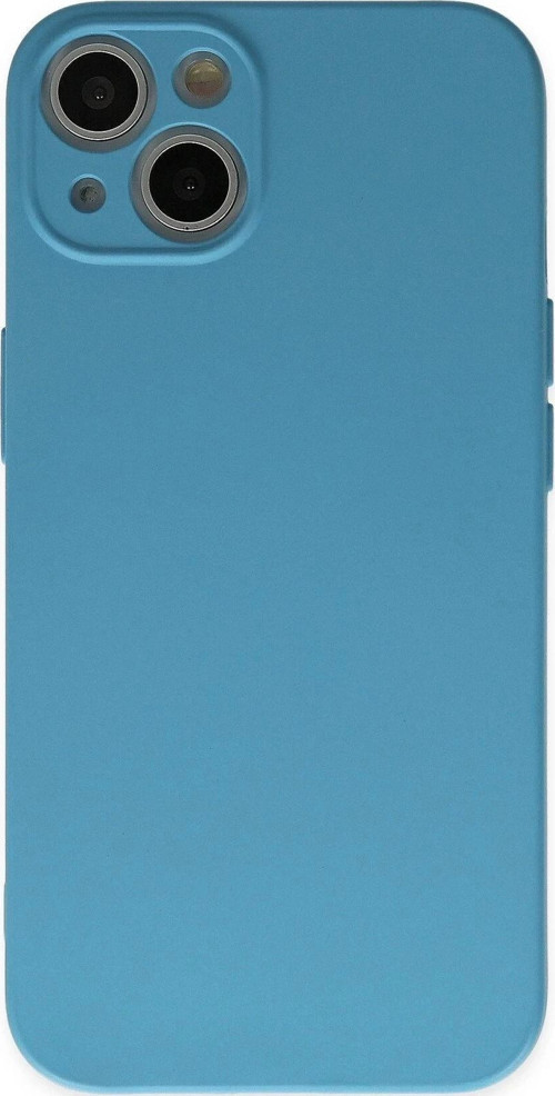 iPhone 13 Mini Kılıf Nano içi Kadife Silikon - Mavi-(5796)