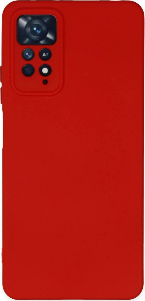 Xiaomi Redmi Note 11 Pro Kılıf Nano içi Kadife Silikon - Kırmızı-(5796)
