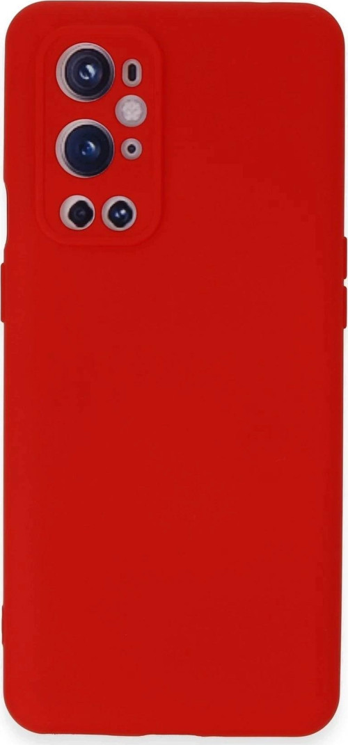 One Plus 9 Pro Kılıf Nano içi Kadife Silikon - Kırmızı-(5796)