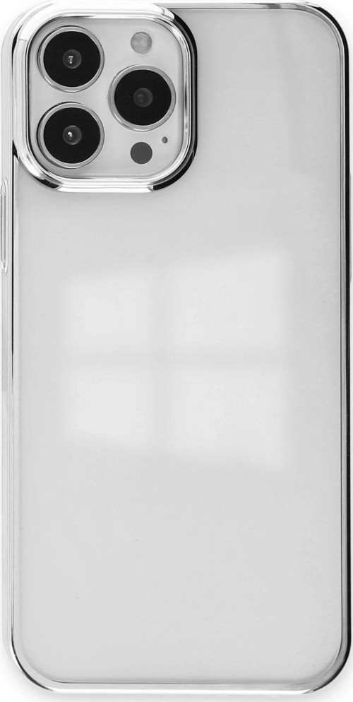 iPhone 14 Pro Max Kılıf Element Silikon - Gümüş-(5796)