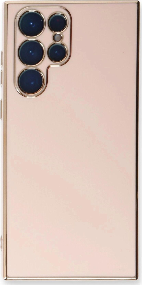 Samsung Galaxy S22 Ultra Kılıf Volet Silikon - Pembe-(5796)