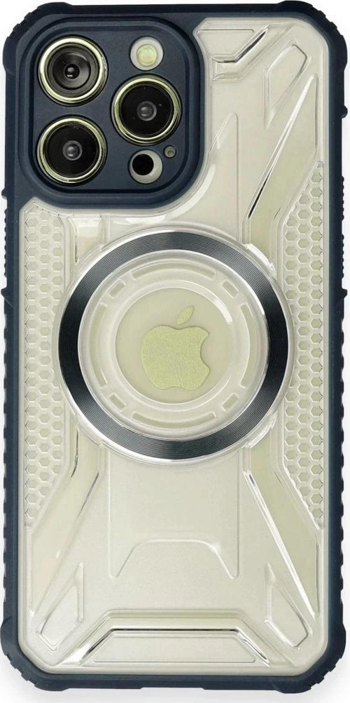 iPhone 12 Pro Max Kılıf Prag Magneticsafe Kapak - Lacivert-(5796)